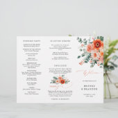 Verona Sunset Bright Sinaasappel Modern Wedding Pr (Staand voorkant)