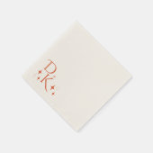 Verona Sunset bruiloft Initiaal servetten | Retro  (Hoek)