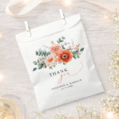 Verona Sunset Helder Sinaasappel Modern Bloemen Hu Bedankzakje (Geknipt)