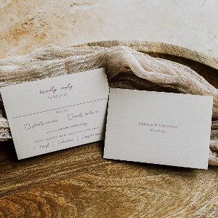 VERONA Sunset Mauve Maaltijdkeuze Trouwen RSVP Kaartje