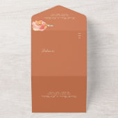 Verona Sunset Tracery Wedding All In One Uitnodiging (Buitenkant)