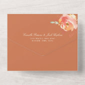 Verona Sunset Tracery Wedding All In One Uitnodiging (Achterkant)