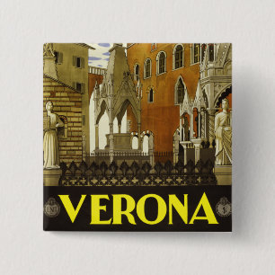 Verona Vierkante Button 5,1 Cm
