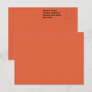 Verona Zonsondergang Oranje Effen Kleur Briefkaart