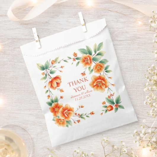 Verona zonsondergang oranje lijst bruiloft Dank u Bedankzakje (Geknipt)