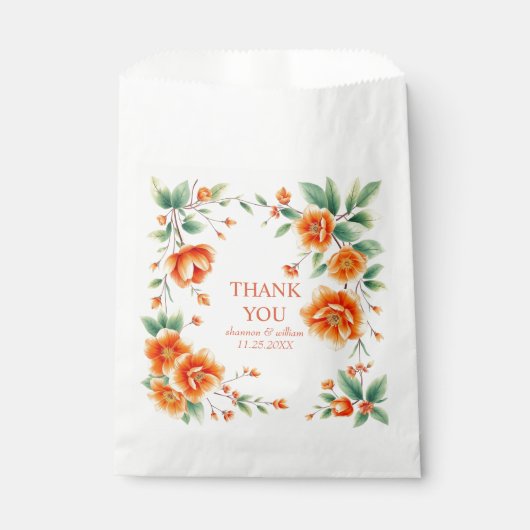 Verona zonsondergang oranje lijst bruiloft Dank u Bedankzakje (Voorkant)