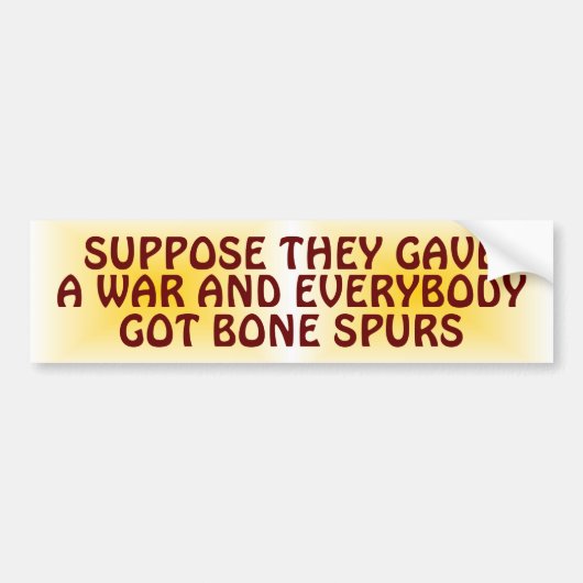 Veronderstel dat ze een oorlog hebben gegeven en i bumpersticker (Voorkant)