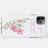 Veronderstel je een roze monogram van de Wildbloem Case-Mate iPhone Case (Achterkant (horizontaal))