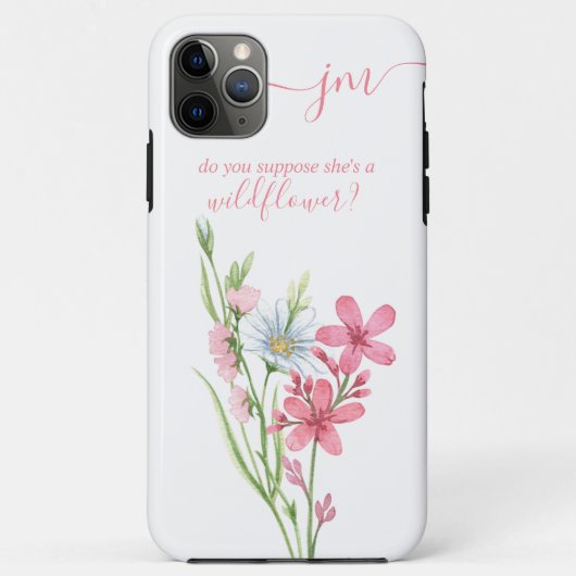 Veronderstel je een roze monogram van de Wildbloem Case-Mate iPhone Case (Achterkant)