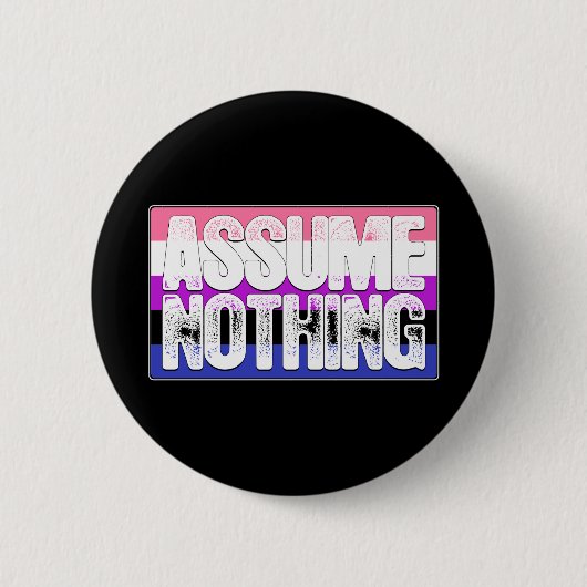 Veronderstel niets Gendervloeide Pride Flag Ronde Button 5,7 Cm (Voorkant)
