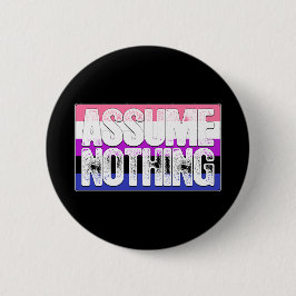 Veronderstel niets Gendervloeide Pride Flag Ronde Button 5,7 Cm