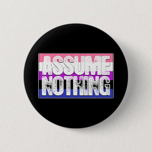 Veronderstel niets Gendervloeide Pride Flag Ronde Button 5,7 Cm