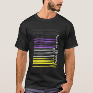 Veronderstel niets Nonbinary de Barcode Enby Gende T-shirt