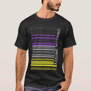Veronderstel niets Nonbinary de Barcode Enby Gende T-shirt