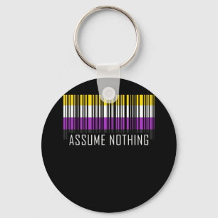 Veronderstel niets Nonbinary de Barcode Enby van d Sleutelhanger