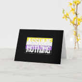 Veronderstel niets Nonbinary Pride Vlag Kaart (Gele Bloem)