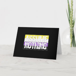 Veronderstel niets Nonbinary Pride Vlag Kaart