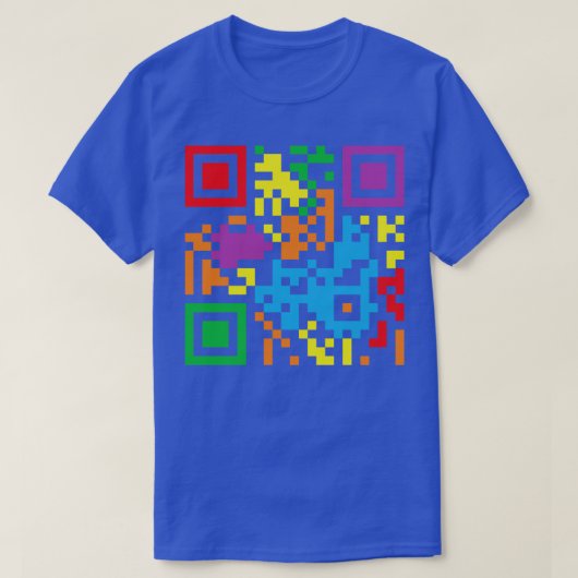 Veronderstel niets Nonbinary Streepstreepjescode T-shirt (Design voorkant)