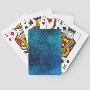 Verondersteld Blauw Mandala Patroon Pokerkaarten