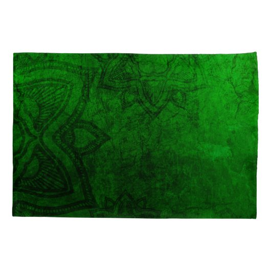 Verondersteld Groen Mandala Pattern Kussensloop (Achterkant)