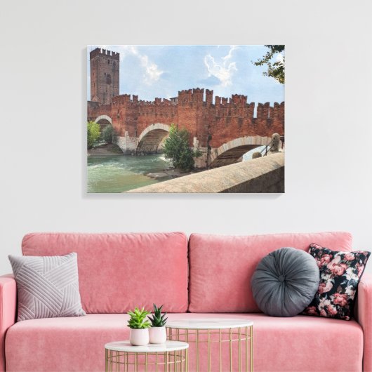 Vérone Castelvecchio Pont vue toile (Insitu(Salon))