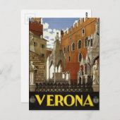 Vérone, Italie Carte postale voyage de style Vinta (Devant / Derrière)