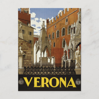 Vérone, Italie Carte postale voyage de style Vinta