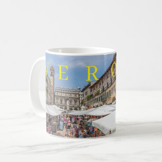 Vérone Piazza Erbe vue tasse de café (Devant gauche)