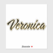 Veronica black gold Lettering Aufkleber Sticker (Vel)