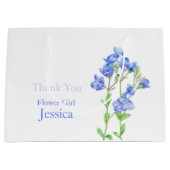 Veronica bruiloft blauw bloemmeisje gunsttas large cadeautasje (Voorkant)