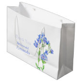 Veronica bruiloft blauwe bruidsmeisje gunst cadeau groot cadeauzakje (Voorkant Gekanteld)