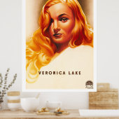 Veronica Lake -  Frans Poster (Keuken)