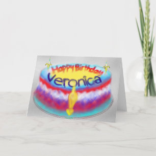 Veronica's Birthday Cake Kaart