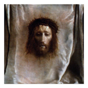 VERONICA'S VEIL, HET HOOGSTE GEZICHT VAN JESUS. PERFECT POSTER