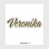 Veronika or noir lettrage Autocollant Stickers (Feuille)