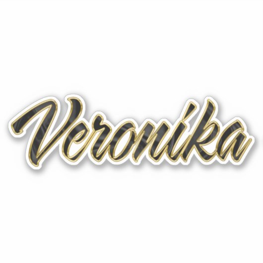 Veronika or noir lettrage Autocollant Stickers (Devant)