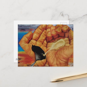 Verontreinig onze publieke gronden niet surrealist briefkaart