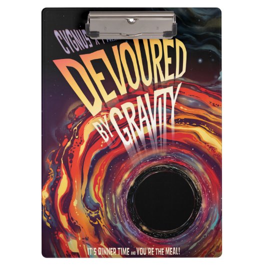 Verontroerd door zwaartekracht Halloween Hole Blac Klembord (Voorkant)