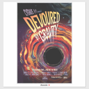 Verontroerd door zwaartekracht Halloween Hole Blac Sticker