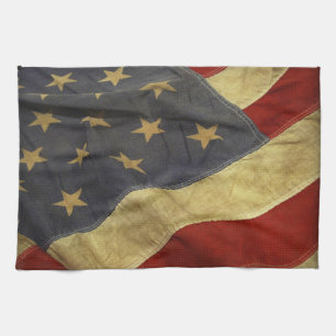 Verontruste Amerikaanse Vlag Theedoek