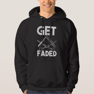 verontruste kapper krijgen vervaagde tondeuse hoodie