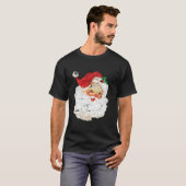 Verontruste  Kerstman gezicht ouderwets T-shirt (Voorkant volledig)