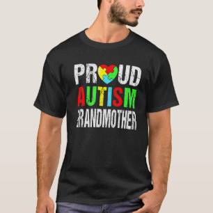 Verontruste Proud Autisme Oma Hart Familie M T-shirt