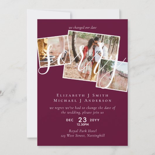 VERONTSCHULDIGING! Uitstel van het huwelijk Wijzig (Voorkant)