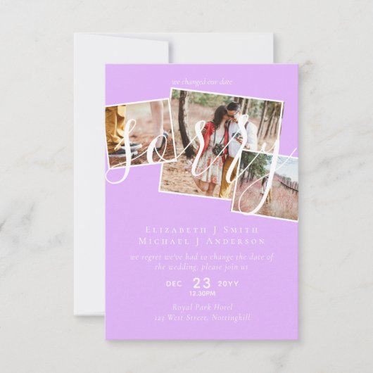 VERONTSCHULDIGING! Uitstel van het huwelijk Wijzig (Voorkant)