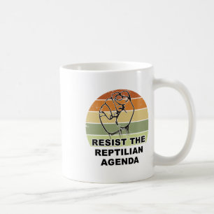Verontwaardigd verzet zich tegen de reptielenagend koffiemok