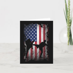 Verontwaardigde Amerikaanse vlag Kick Boxing USA P Kaart