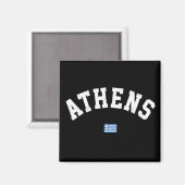 Verontwaardigde Athene Atletische Typografie met G Magneet (Voorkant / Achterkant)