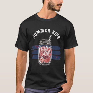 Verontwaardigde Patriottische Cocktail Mason Jar T-shirt
