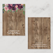 Veroorbaar beeldscherm| Robuust hout en Bourgogne Visitekaartje (Voorkant / Achterkant)